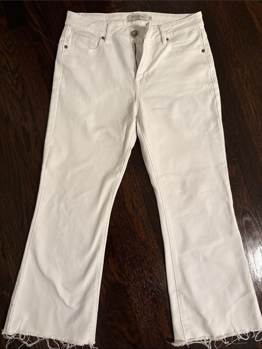 Hidden White Crop Flare Jean size 28